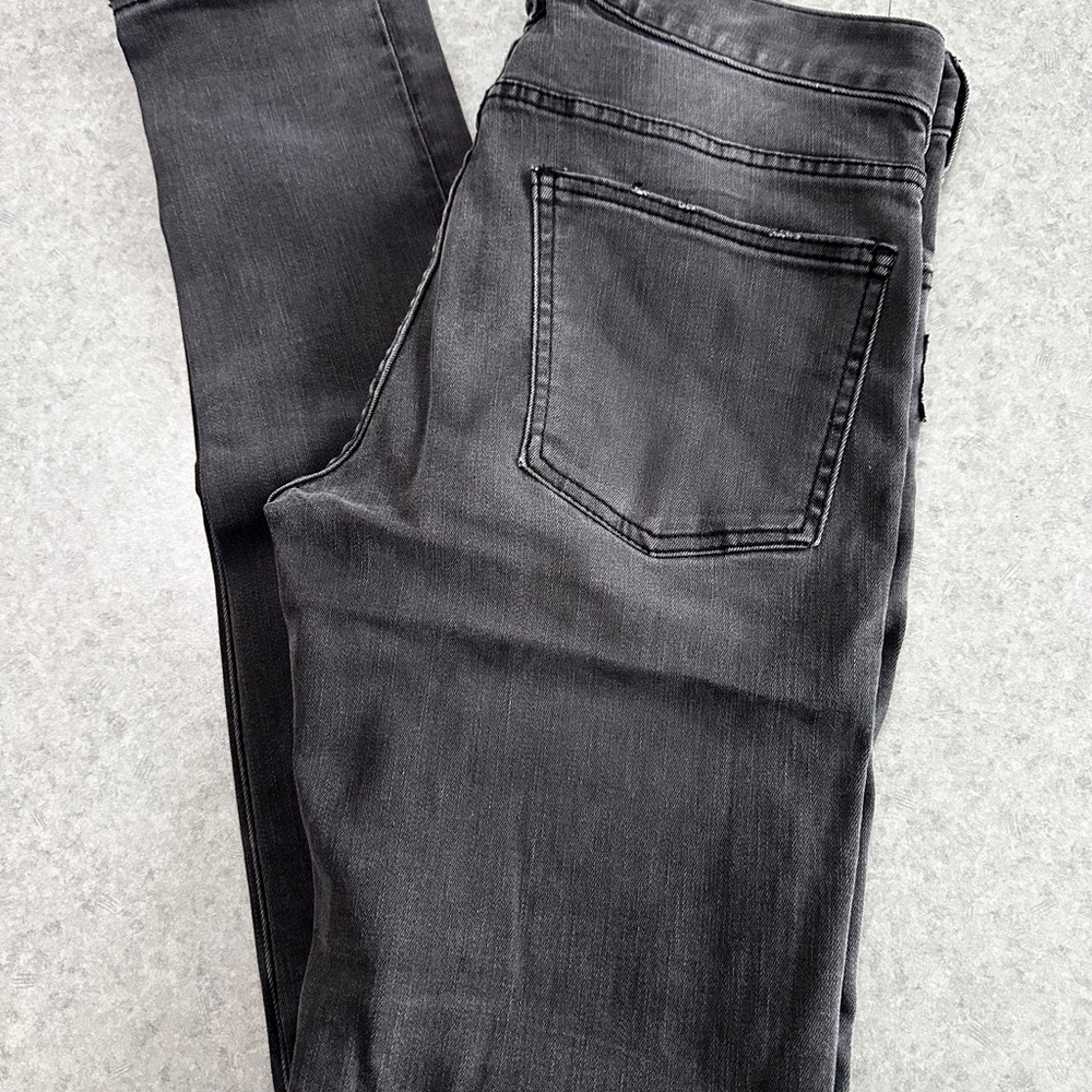 Mens Silver Jeans Slim Straight Black Washed Denim